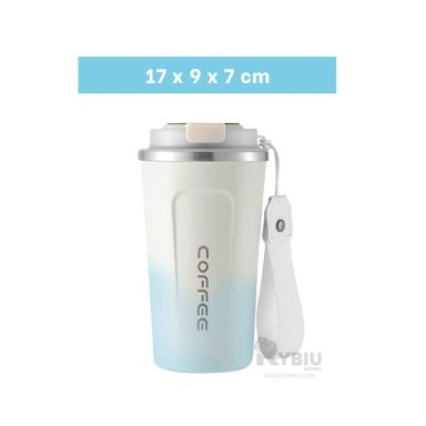 ENVASE TERMICO CON SENSOR CELESTE Y BLANCO Y+LIGAS DE REGALO