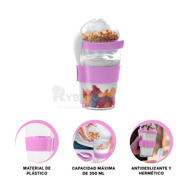 VASO ESTILIZADO DE AGUA 350ML RYBIU CO29582 ROSADO +PAPEL DE REGALO
