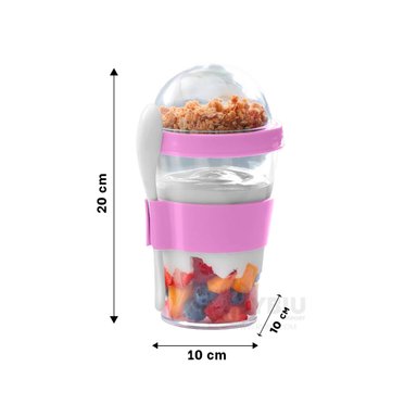 POCILLO LIGERO 350ML RYBIU CO29582 ROSADO +LIGAS DE REGALO