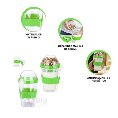 POCILLO VERSATIL 350ML RYBIU CO29580 VERDE +BANDERITAS ADHESIVAS