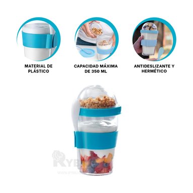 VASO ESTILIZADO DE AGUA 350ML RYBIU CO29583 CELESTE +PAPEL DE REGALO