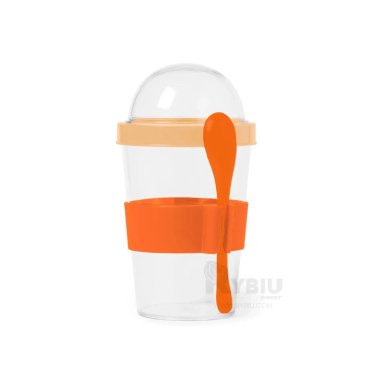 TAZA ERGONOMICA 350ML RYBIU CO29581 ANARANJADO +ENVOLTORIO DE REGALO