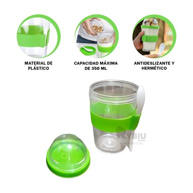 TAZA ELEGANTE 350ML RYBIU CO29580 VERDE LIMON +REGALO AGENDITA - 3