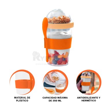 TAZA ELEGANTE 350ML RYBIU CO29581 ANARANJADO +REGALO AGENDITA