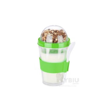 TAZA COMPACTA DE LIQUIDO 350ML RYBIU CO29580 VERDE LIMON +REGALO STICKERS