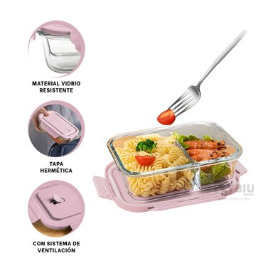 RECIPIENTE SOFISTICADO RYBIU CO29560 ROSADO +GIFT STICKERS