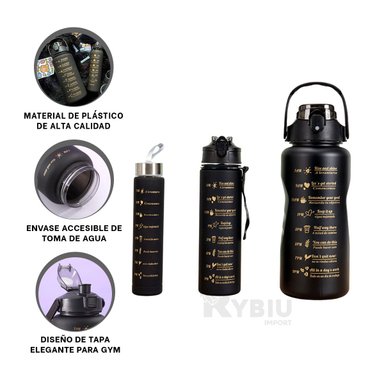 BIDONES RYBIU CO29584 EXCURSIONES TAPA NEGRA + GIFT STICKERS