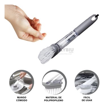 BROCHA PRACTICO DE LIQUIDO PLOMO Y+REGALO LIGAS PARA PEINAR - 3