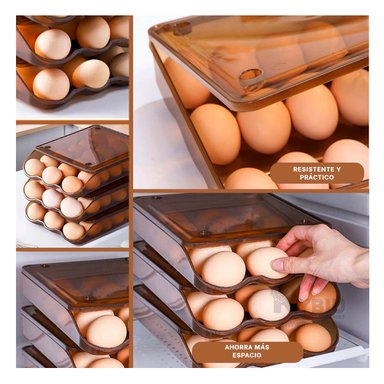 HUEVERA DECORATIVA Y LIGERA COLOR MARRON Y+REGALO STICKERS