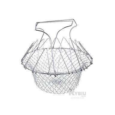 CANASTO FREIDOR RYBIU CO32484 PLATEADO CESTA MULTIFUNCIONAL 23 CM + GIFT STICKERS