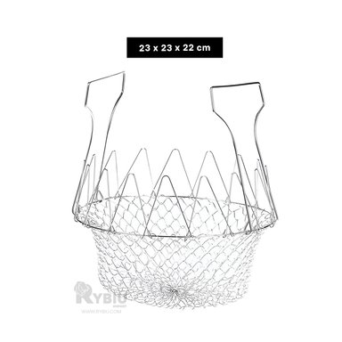 CANASTO FREIDOR RYBIU CO32484 PLATEADO FREIDORA VERSATIL 23 CM + BANDERITAS ADHESIVAS