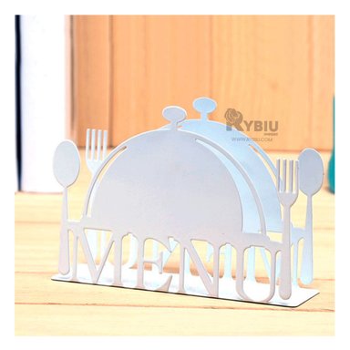 SERVILLETERO RYBIU CO32492 BLANCO PORTASERVILLETAS METAL + BANDERITAS ADHESIVAS