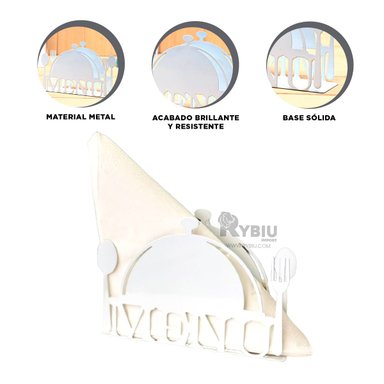 SERVILLETERO RYBIU CO32492 BLANCO SOPORTE GUARDAR TOALLITAS + ENVOLTORIO REGALO