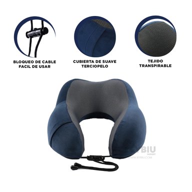 ALMOHADILLA UTIL PARA CUELLO EN COLOR AZUL Y+LIGAS DE REGALO