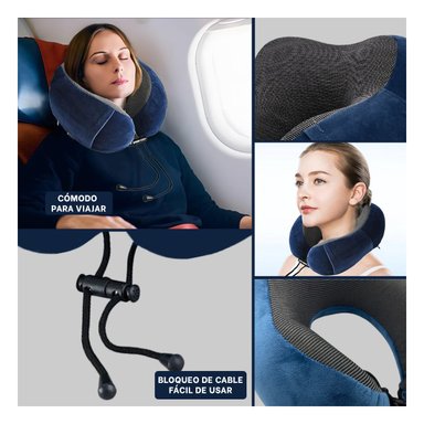 ALMOHADA SUAVE PARA CUELLO EN COLOR AZUL Y+PAPEL DE REGALO