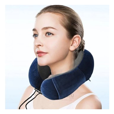 ALMOHADA SUAVE PARA CUELLO EN COLOR AZUL Y+PAPEL DE REGALO - 2