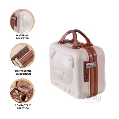 SET MALETIN RYBIU HO32347 PORTABLE OSO BEIGE + REGALO LIGAS PEINAR