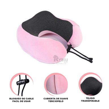 ALMOHADILLA COMODO EN COLOR ROSADO Y+BANDERITAS ADHESIVAS
