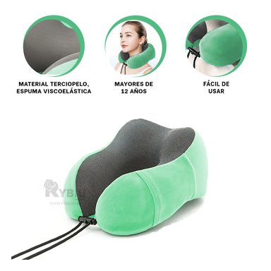 PILLOW TRANSPORTE FACIL EN VERDE Y+POST-IT ADHESIVOS