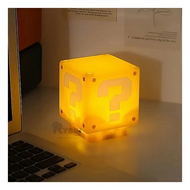 LAMPARA RYBIU HO32369 AMARILLO DORMITORIO CUBO + PAPEL REGALO - 2