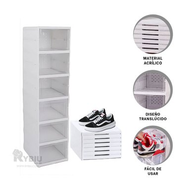 ZAPATERA RYBIU HO32420 BLANCO MULTIFUNCIONAL + PAPEL REGALO - 4