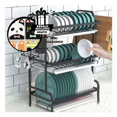 SET SOPORTE RYBIU HO32423 NEGRO DURADERO UTENSILIOS + GIFT MINIAGENDA