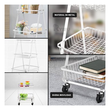 ORGANIZADOR RYBIU HO32417 BLANCO METAL + REGALO STICKERS