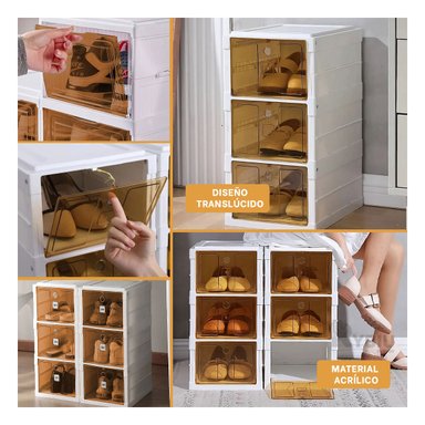 ORGANIZADOR RYBIU HO32422 BLANCO ZAPATOS CON TAPA AMBAR + GIFT MINIAGENDA