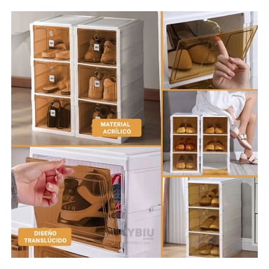 ORGANIZADOR RYBIU HO32422 BLANCO ZAPATOS CON TAPA AMBAR + GIFT MINIAGENDA - 2