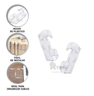 ORGANIZADOR EN PINZA TRANSPARENTE Y+REGALO LIGAS PARA PEINAR