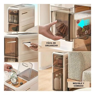 CLOSET RYBIU BEIGE CON PUERTAS + LIGAS REGALO - 5