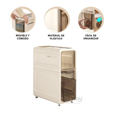 ROPERO RYBIU BEIGE EFICICENTE EL HOGAR + GIFT STICKERS