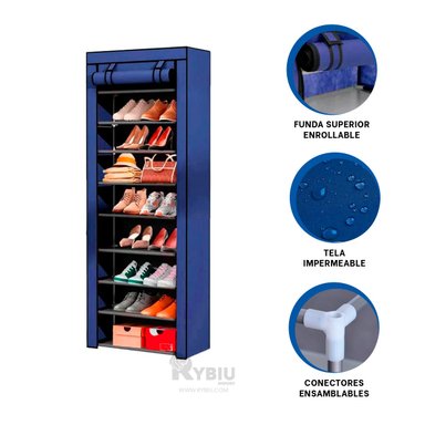 ORGANIZADOR RYBIU HO30837 AZUL MARINO ROPERO VERSATIL + REGALO STICKERS