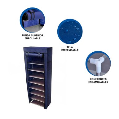 ZAPATERA RYBIU HO30837 AZUL MARINO MINIMALISTA + PAPEL REGALO