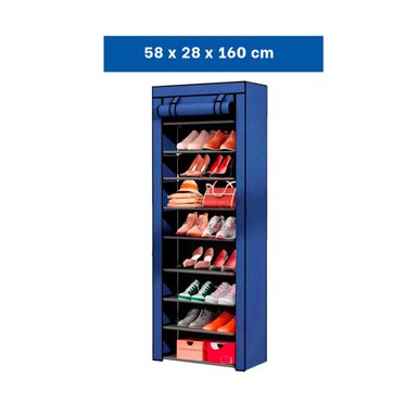 ESTANTE ZAPATILLA RYBIU HO30837 AZUL MARINO + BANDERITAS ADHESIVAS