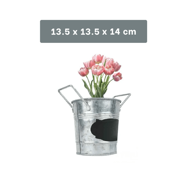 SET MACETA RYBIU HO32310 METAL PLATEADO MODERNA PRACTICA + POST-IT ADHESIVOS - 4