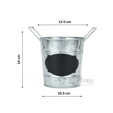 SET MACETA RYBIU HO32310 METAL PLATEADO FACIL USAR + BANDERITAS ADHESIVAS - 5