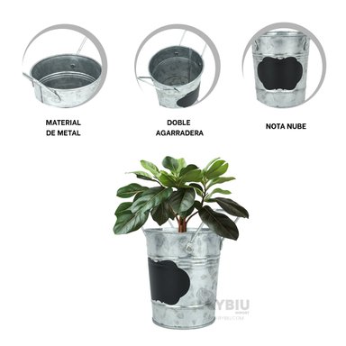 SET CUBO RYBIU HO32313 METAL PLATEADO IDONEO NUBE + REGALO LIGAS PEINAR