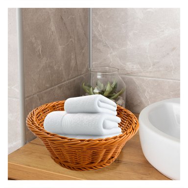 CANASTA COMPACTA PARA FRUTAS TEJIDA MARRON Y+GIFT MINIAGENDA