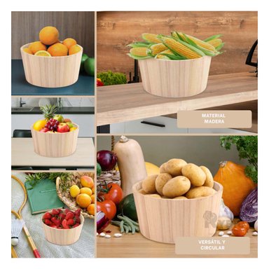 SET CESTA RYBIU HO32318 MADERA CLARA MODERNA HOGAR + GIFT MINIAGENDA