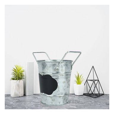 SET MACETA RYBIU HO32313 METAL PLATEADO DECORATIVA NOTA NUBE + GIFT MINIAGENDA