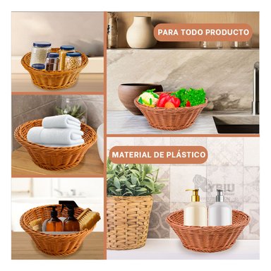 SET CANASTA RYBIU HO32314 MARRON ESTILIZADA DISEÑO + GIFT STICKERS