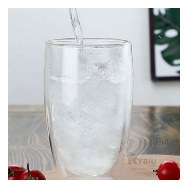 TAZON IDO DE VIDRIO DE DOBLE CAPA 450ML RYBIU 561 +GIFT STICKERS