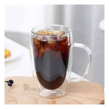 VASO PRACTICO DE DOBLE CAPA 450 ML RYBIU 561 +LIGAS DE REGALO