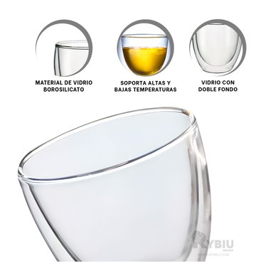 VASO PRACTICO DE DOBLE CAPA 450 ML RYBIU 665 +LIGAS DE REGALO