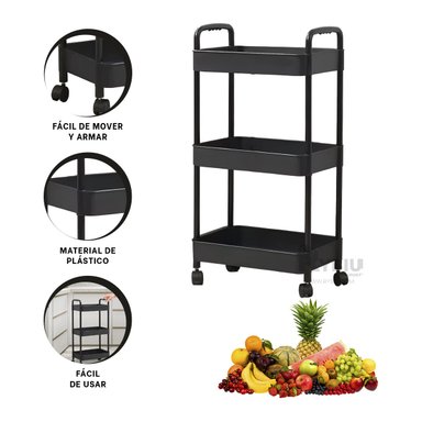 ESTANTERÍA RYBIU HO30741 NEGRO FLEXIBLE 3 ESCALAS + GIFT STICKERS - 2