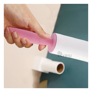 RODILLO RYBIU HO30814 ARTICULO SACAR PELUSA ROSADO + BANDERITAS ADHESIVAS - 2