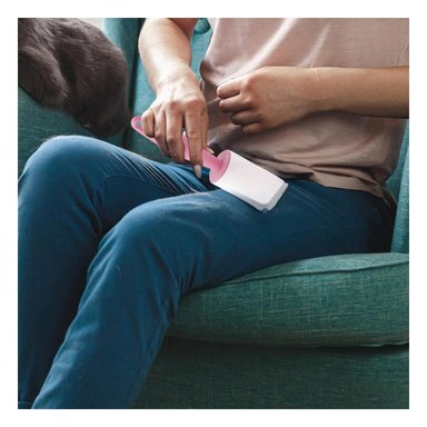 RODILLO RYBIU HO30814 ARTICULO IDEAL QUITAR PELUSA ROSADO + LIGAS REGALO