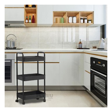 ESTANTERÍA RYBIU HO30741 NEGRO PRACTICA + REGALO LIGAS PEINAR