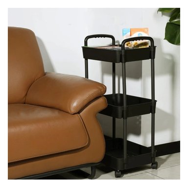 ESTANTERÍA RYBIU HO30741 NEGRO ELEGANTE + LIGAS REGALO - 1